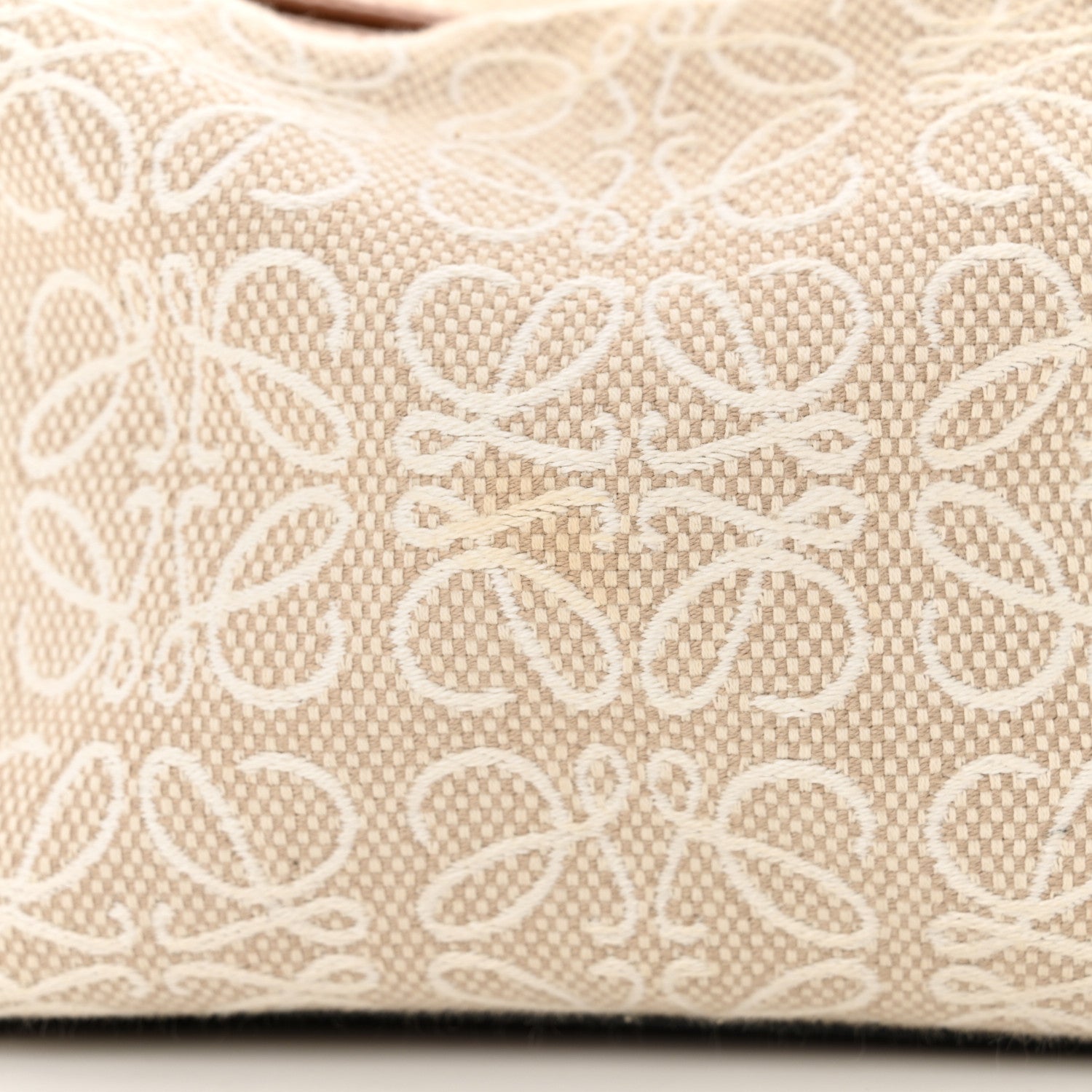 Loewe Jacquard Anagram Calfskin Small Cubi Bag Ecru Tan 13 of 13