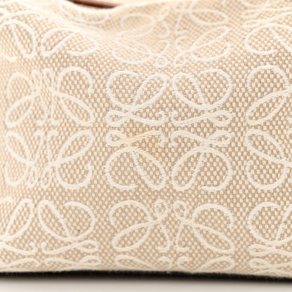 Loewe Jacquard Anagram Calfskin Small Cubi Bag Ecru Tan 13 of 13