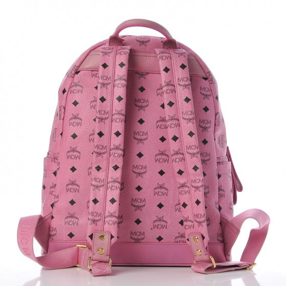 MCM Visetos Medium Sprinkle Stud Stark Backpack Pink 18 of 18