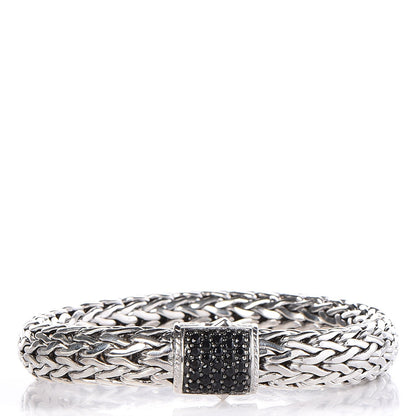 John Hardy Sterling Silver Black Sapphire Classic Chain Bracelet M 1 of 5