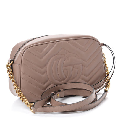 Gucci Calfskin Matelasse Small GG Marmont Chain Shoulder Bag Porcelain Rose 3 of 10