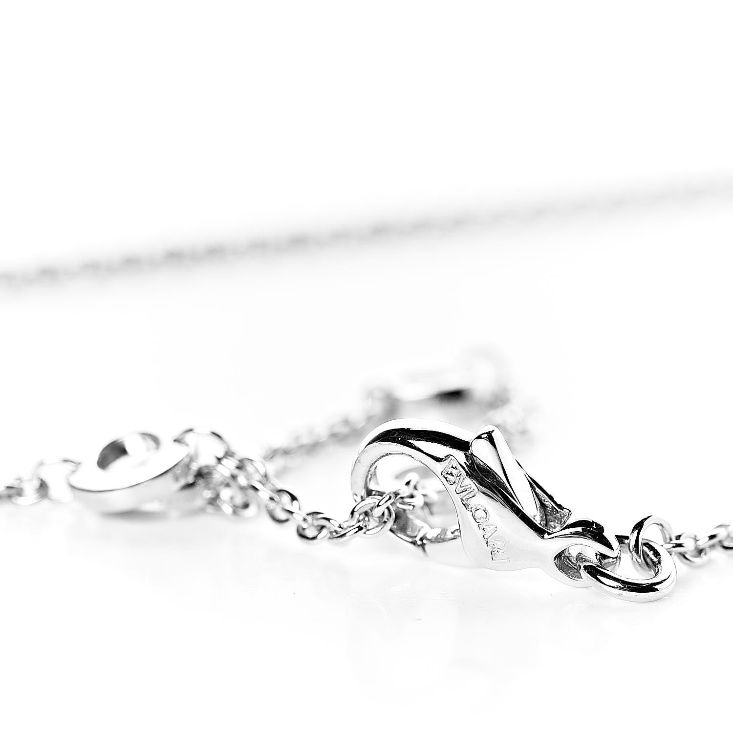 Bulgari 18K White Gold Diamond Cicladi Pendant Necklace 4 of 4