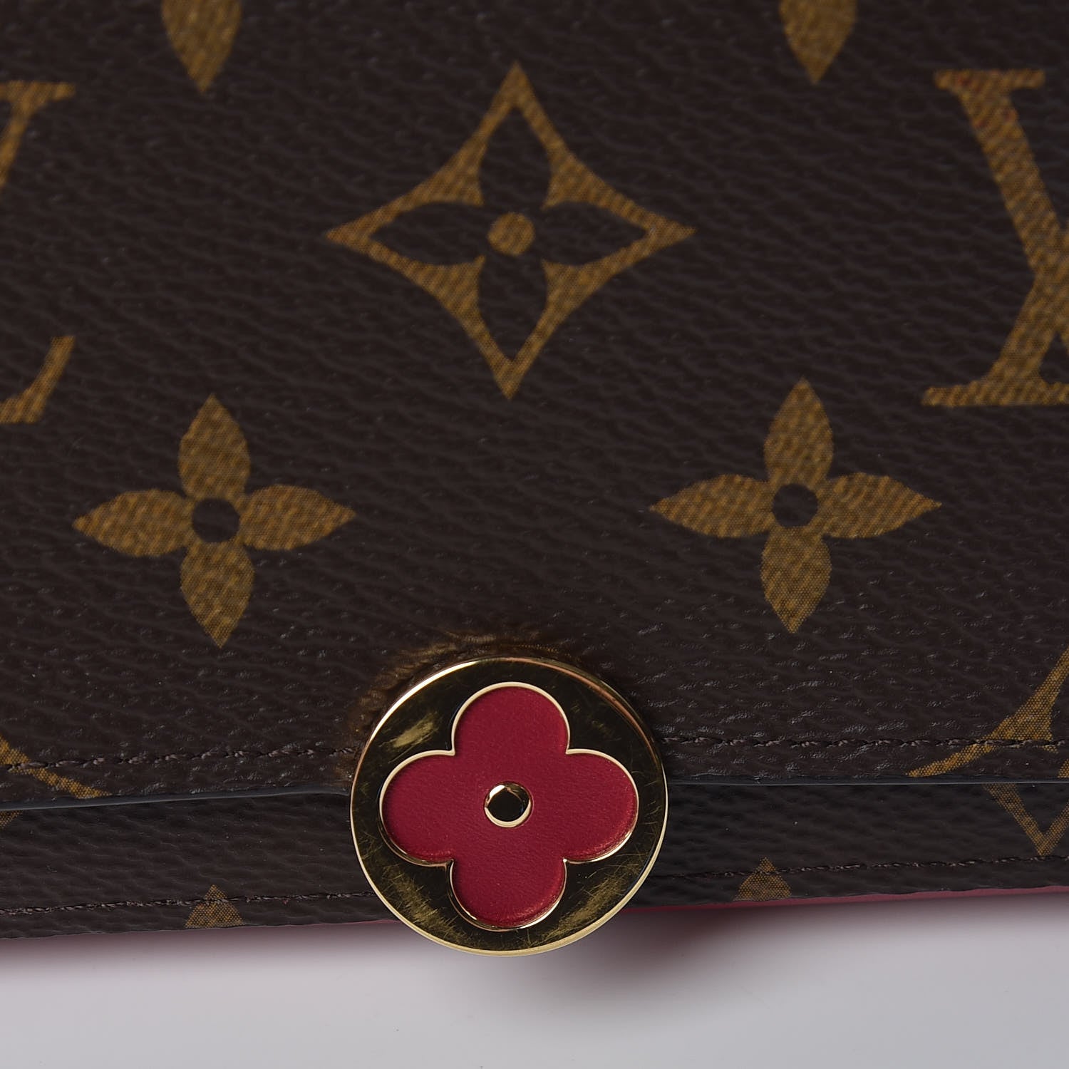 Louis Vuitton Monogram Flore Compact Wallet Fuchsia 7 of 8