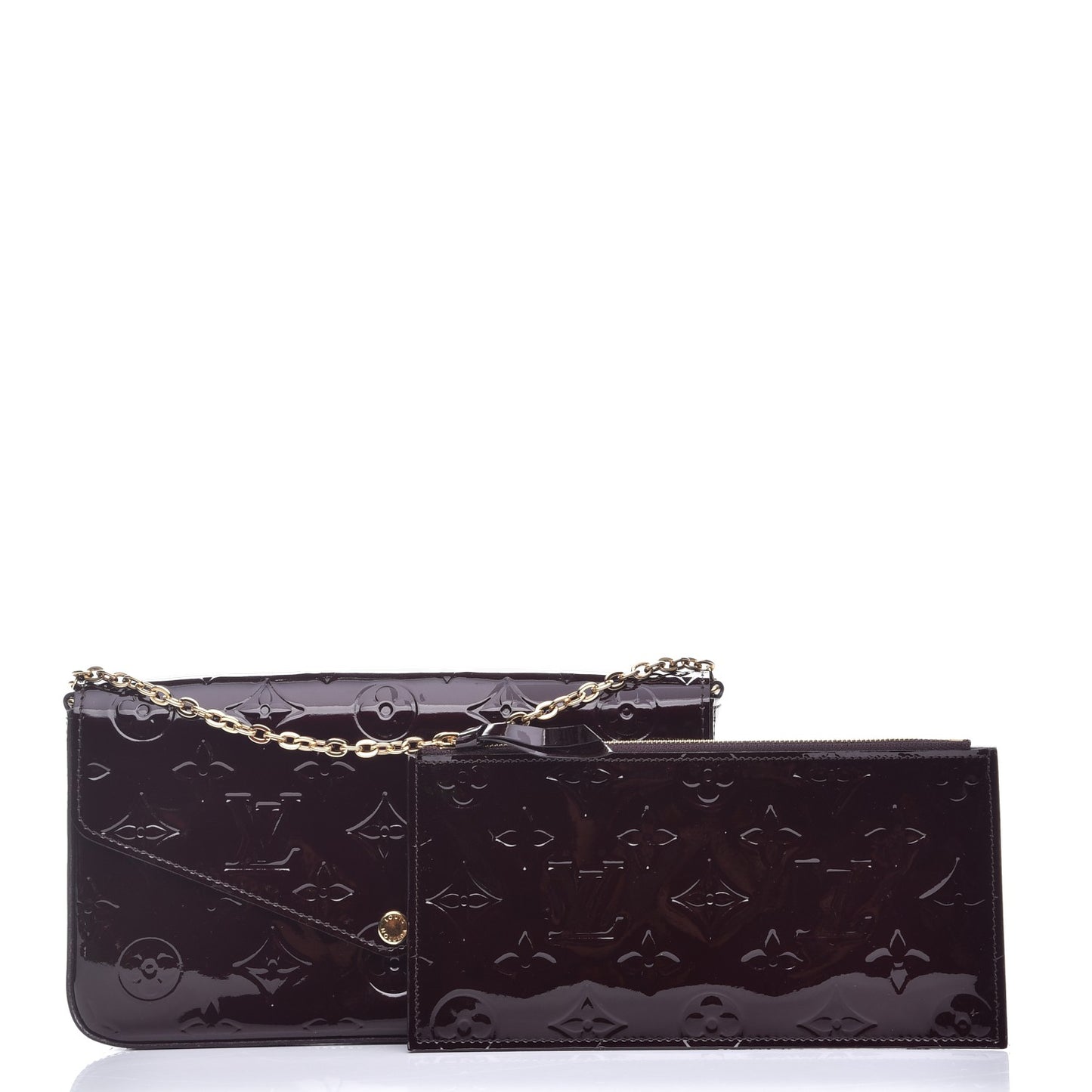 Vernis Pochette Felicie Chain Wallet Amarante