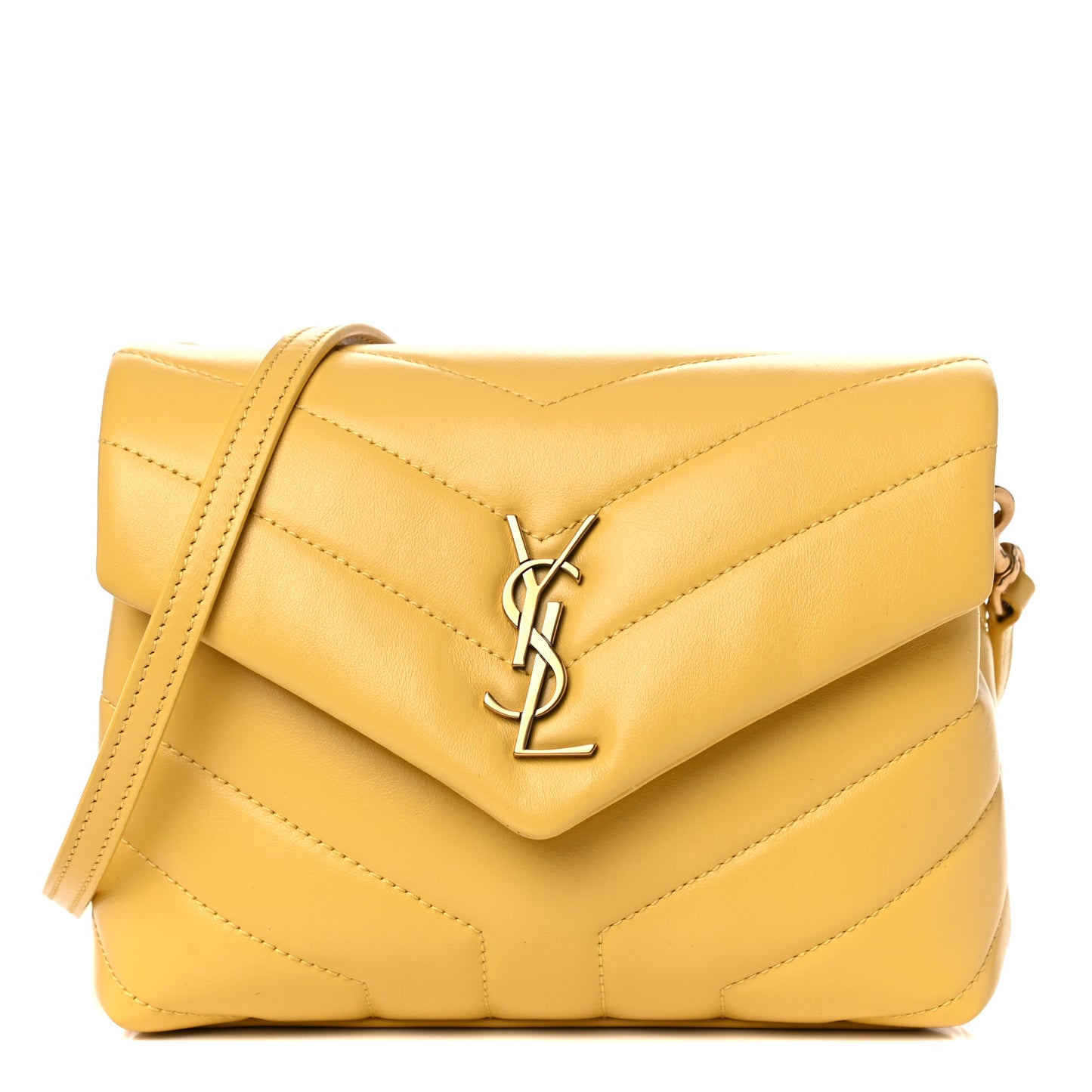 Calfskin Y Quilted Monogram Toy Loulou Crossbody Bag Sunflower