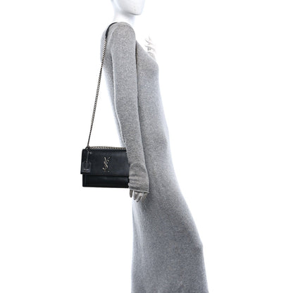 Saint Laurent Calfskin Medium Monogram Sunset Black 2 of 11