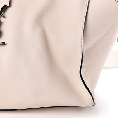 Saint Laurent Calfskin Small Monogram Cabas Dove White 11 of 15