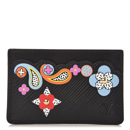 Louis Vuitton Epi Flower Remix Card Holder Black 1 of 7