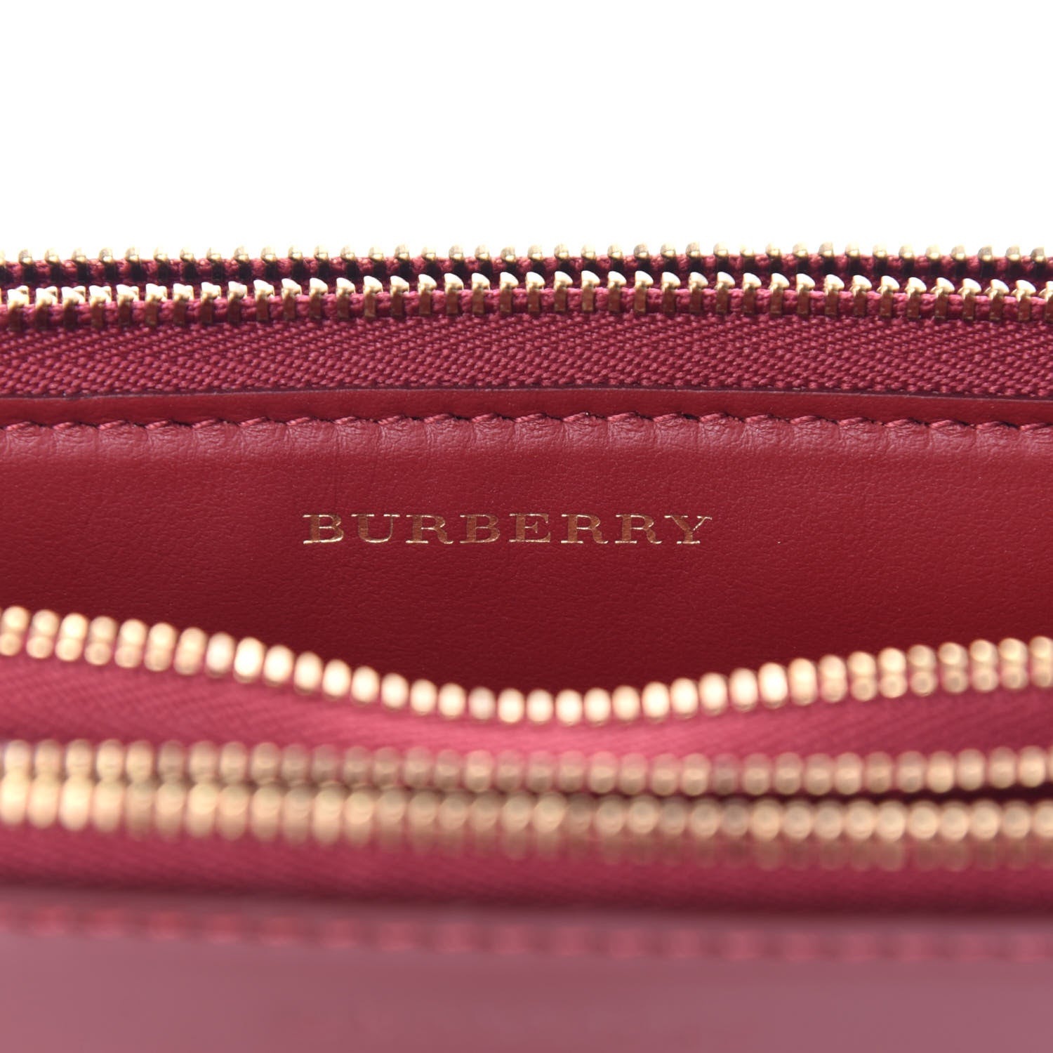 Burberry Patent Calfskin Penhurst Chain Triple Zip Shoulder Bag Cardinal Red 6 of 10