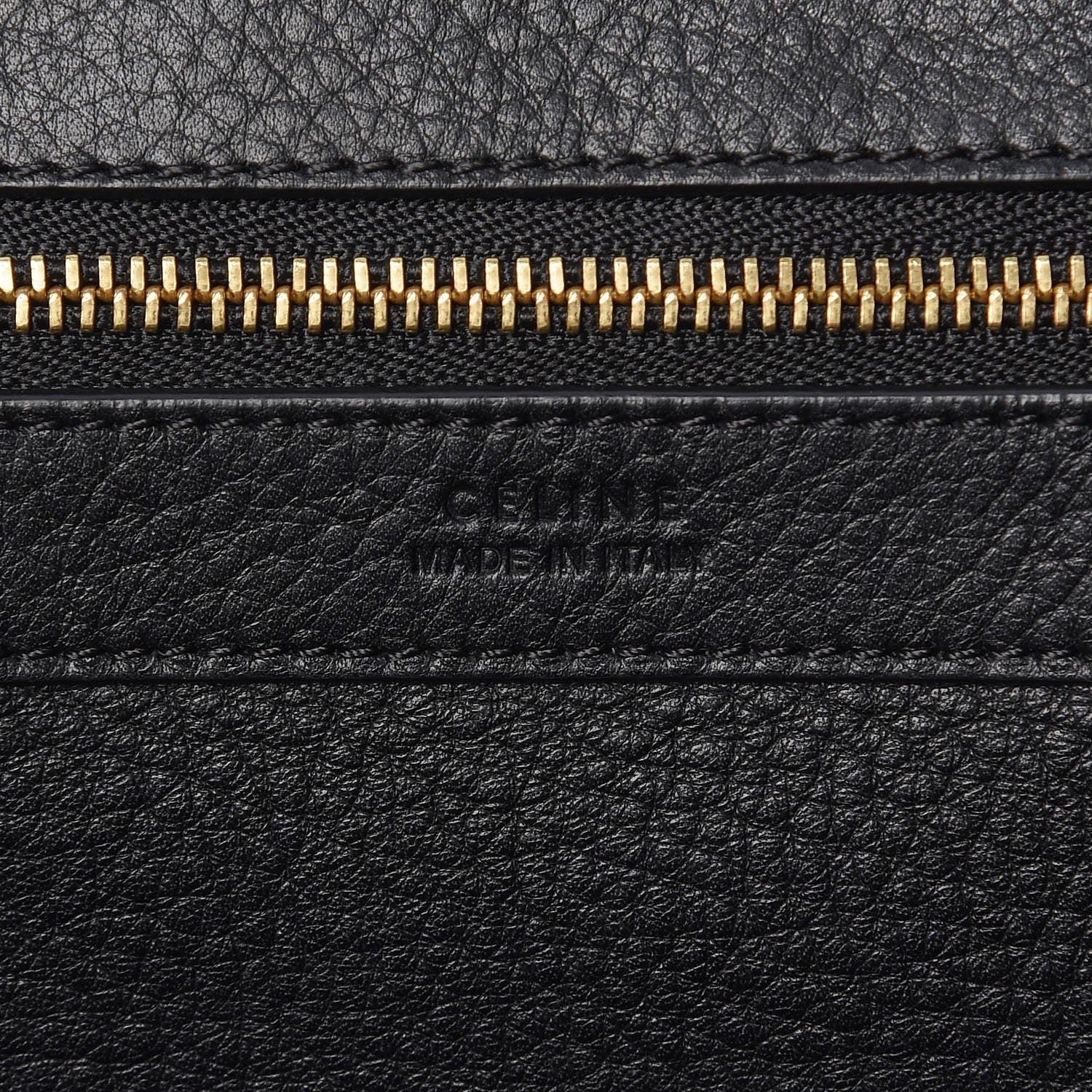 Celine Soft Grained Calfskin Small Belt Cabas Phantom Black 6 of 11