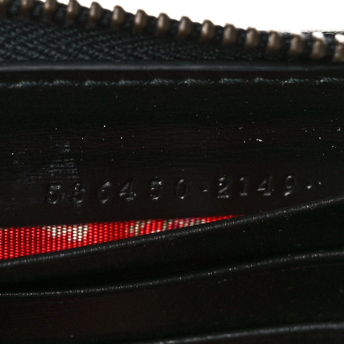 Calfskin Web Trapuntata GG Zip Around Wallet Black