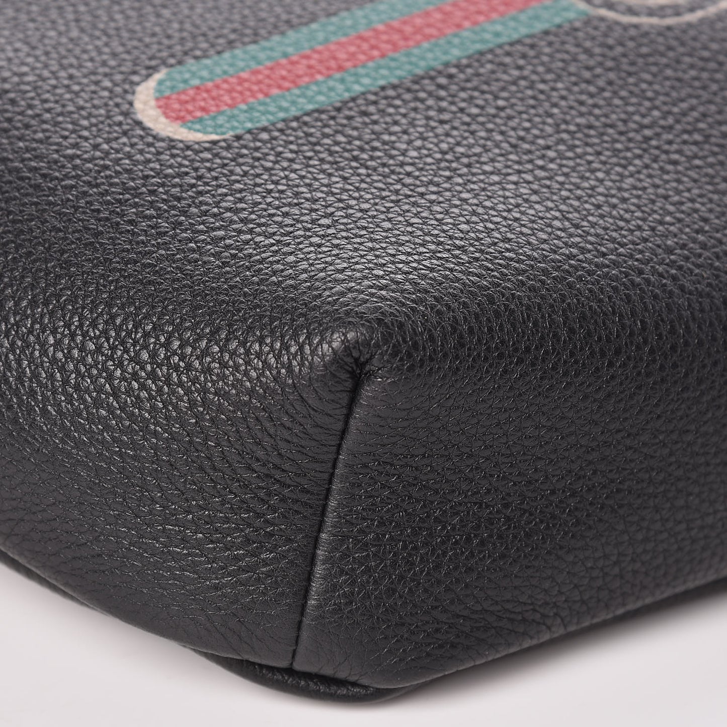 Grained Calfskin Logo Belt Bag Black