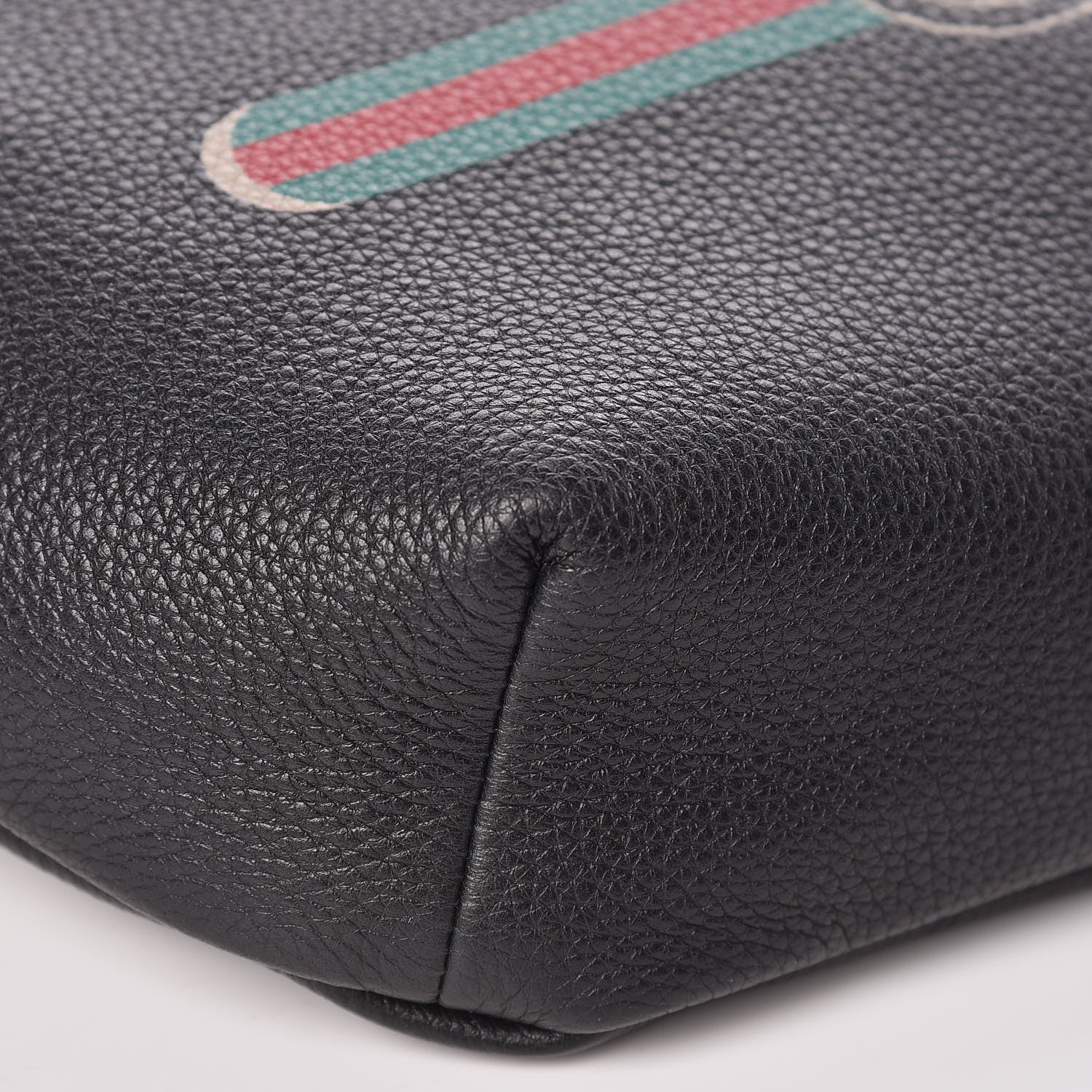 Gucci Grained Calfskin Logo Belt Bag Black 9 of 10