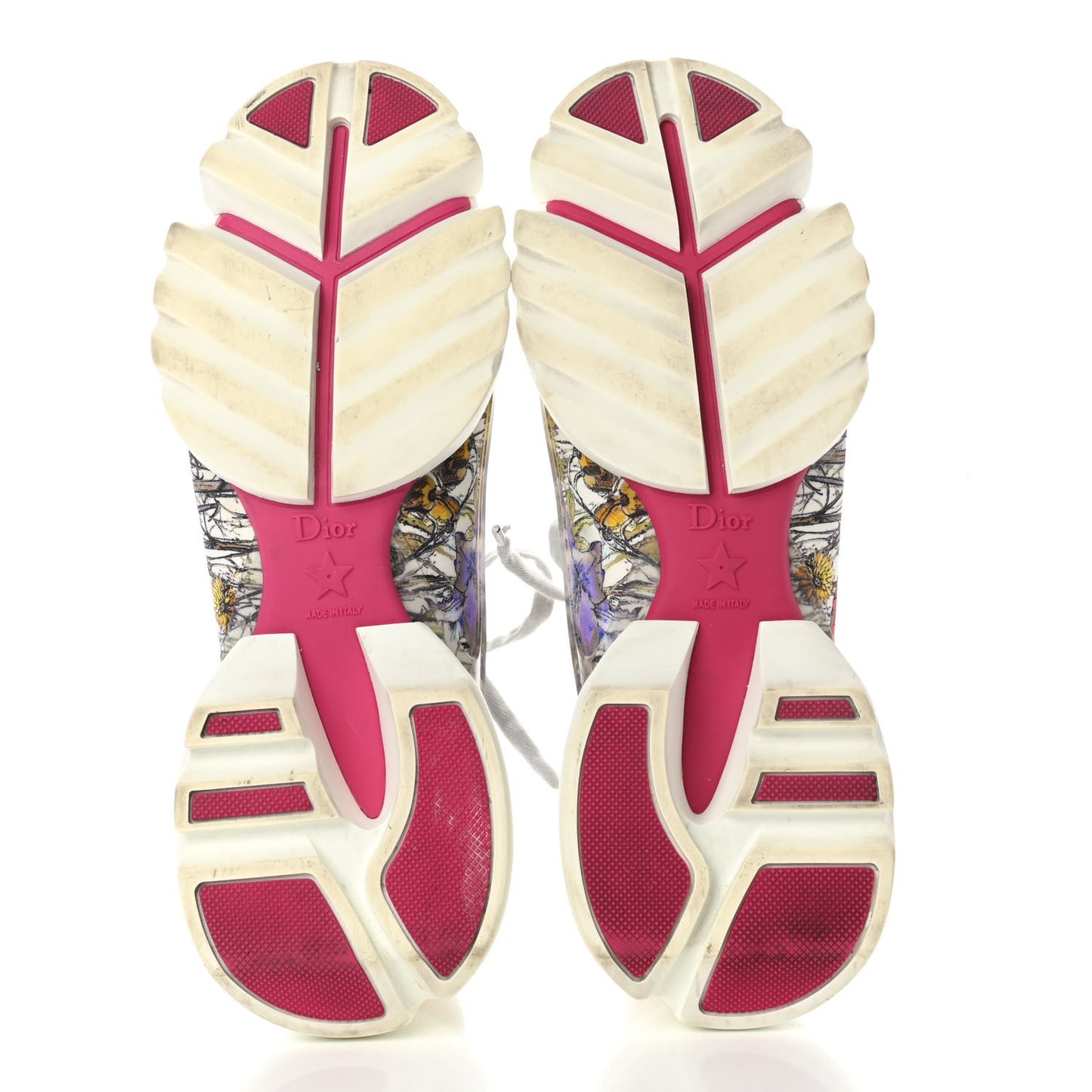 Neoprene Rubber Champetre Print Womens D-Connect Sneakers 38 White Multicolor