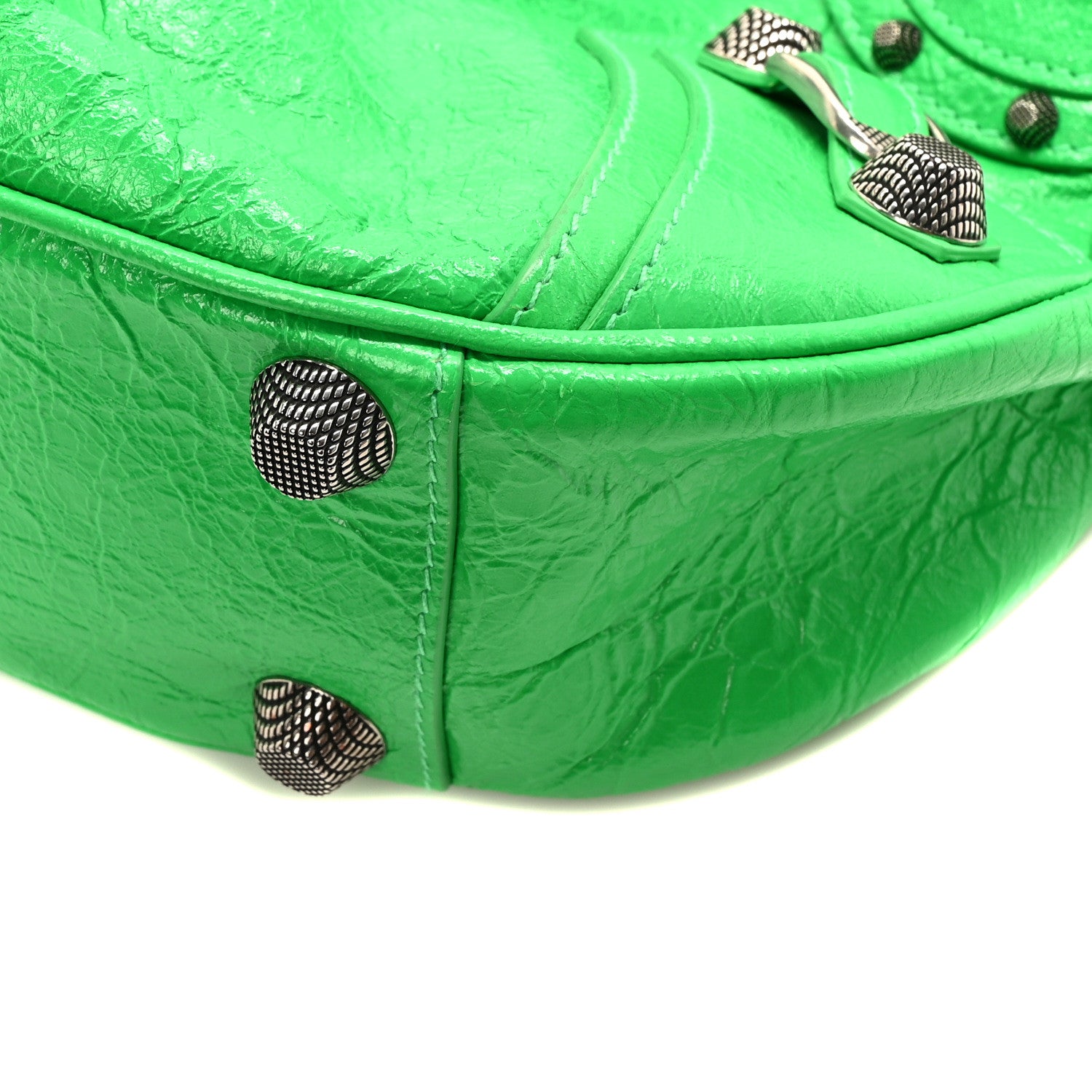 Balenciaga Agneau Arena Small Le Cagole Shoulder Bag Vivid Green 10 of 10