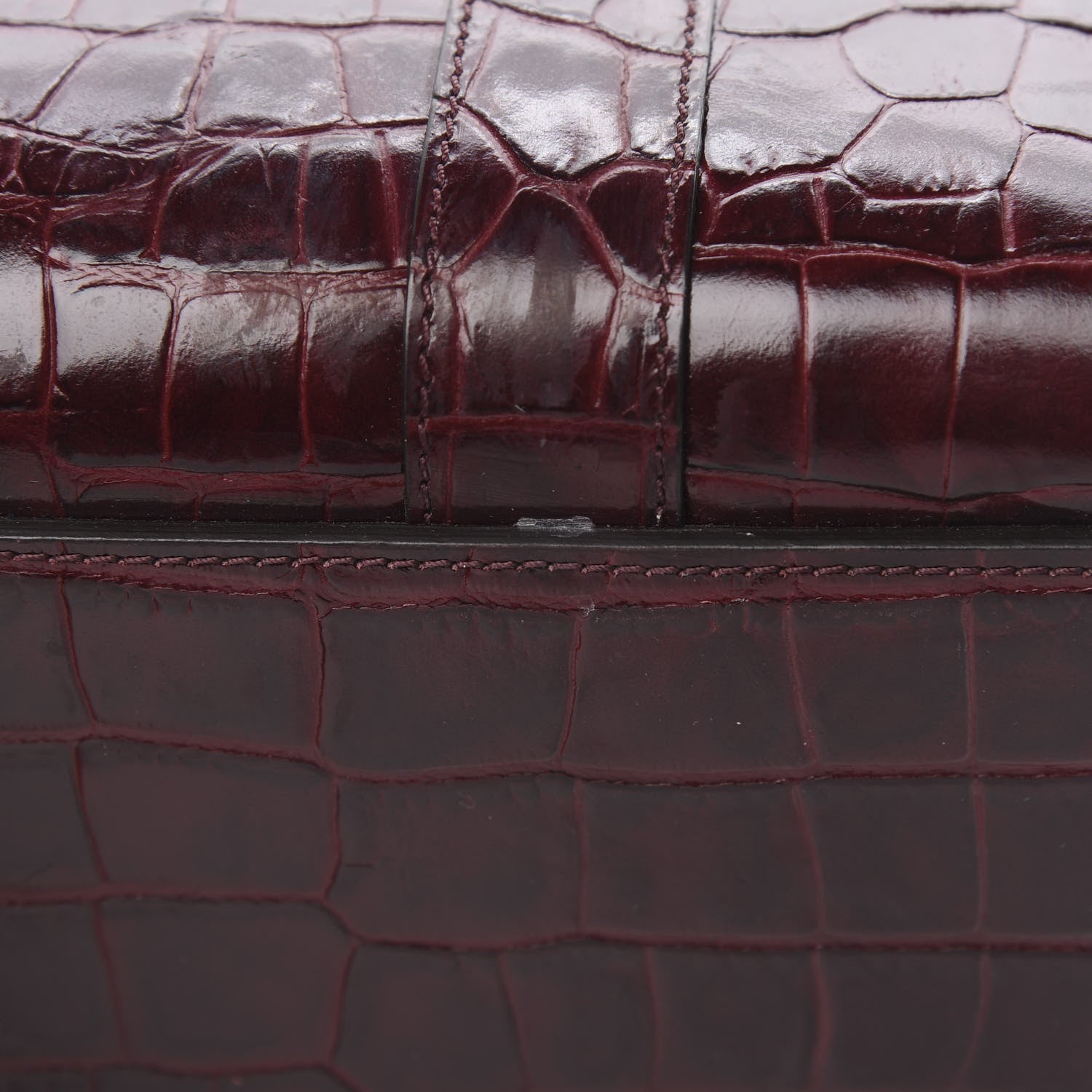 Mulberry Crocodile Embossed Calfskin Small Zipped Bayswater Oxblood 13 of 16