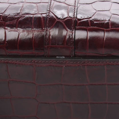 Mulberry Crocodile Embossed Calfskin Small Zipped Bayswater Oxblood 13 of 16