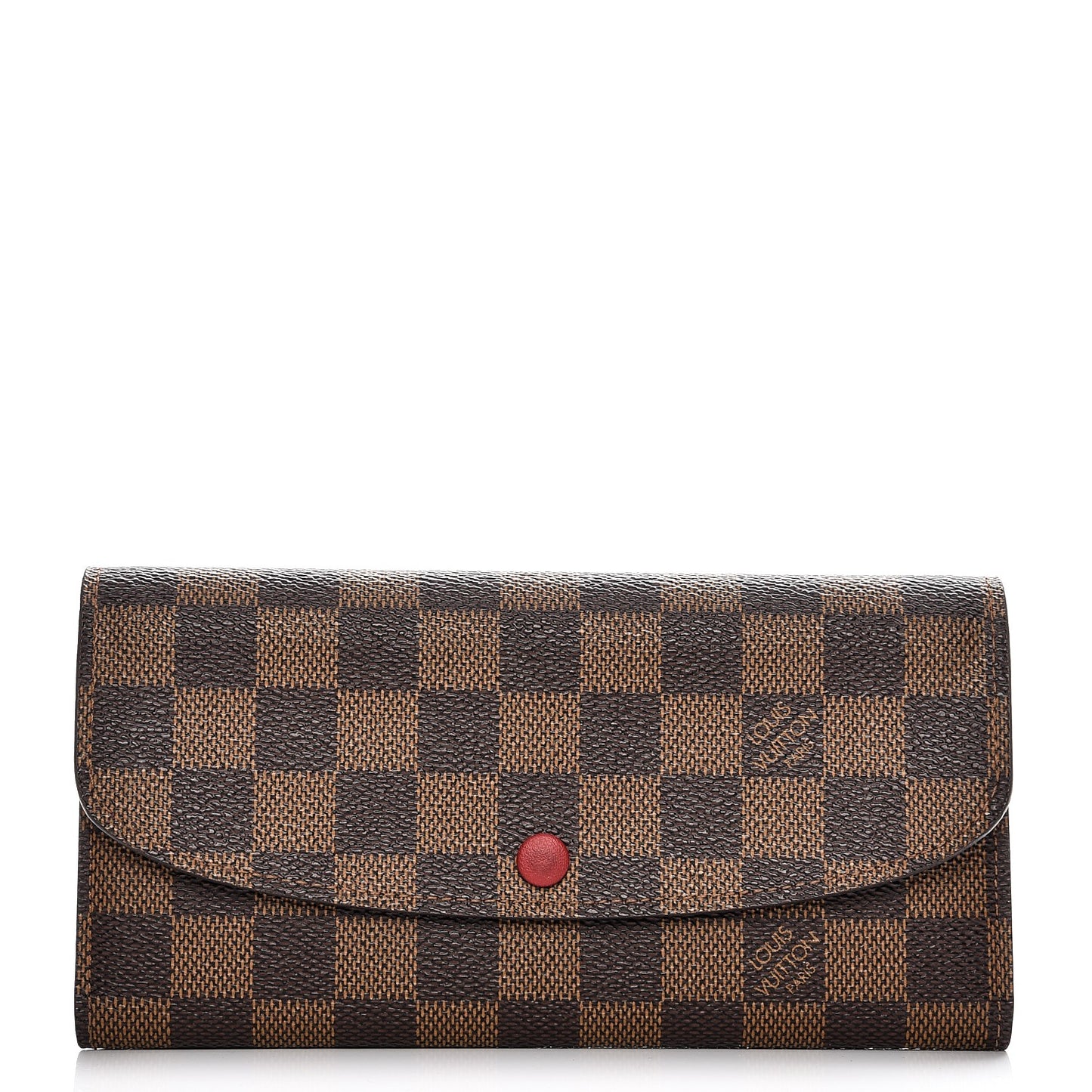 Damier Ebene Emilie Wallet Red
