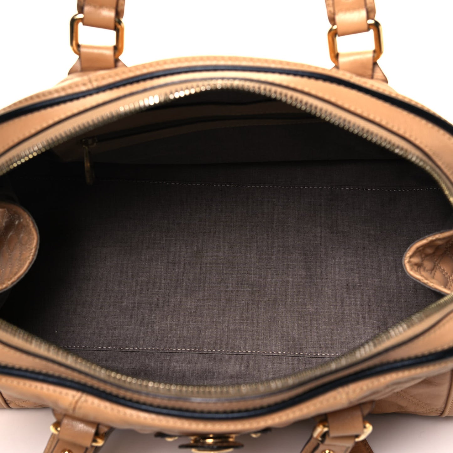 Quilted Emily Bowler Tan