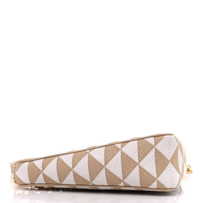 Prada Jacquard Triangolo Symbole Embroidered Mini Triangle Bag Corda Talco 4 of 9