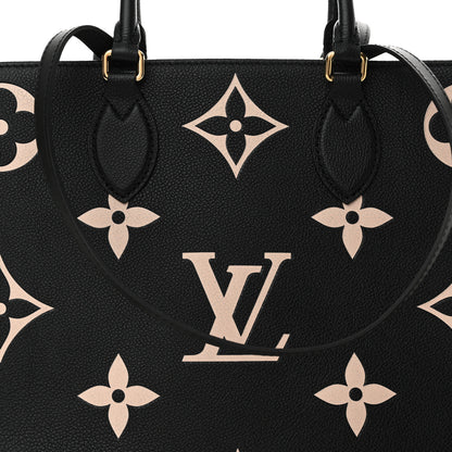 Louis Vuitton Empreinte Monogram Giant Onthego MM Black Beige 7 of 9