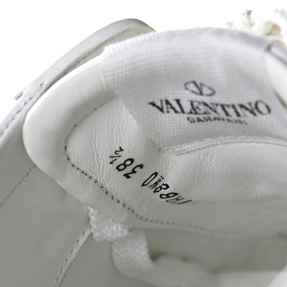 Valentino Garavani Calfskin Untitled Rockstud Sneakers 38.5 White 10 of 15