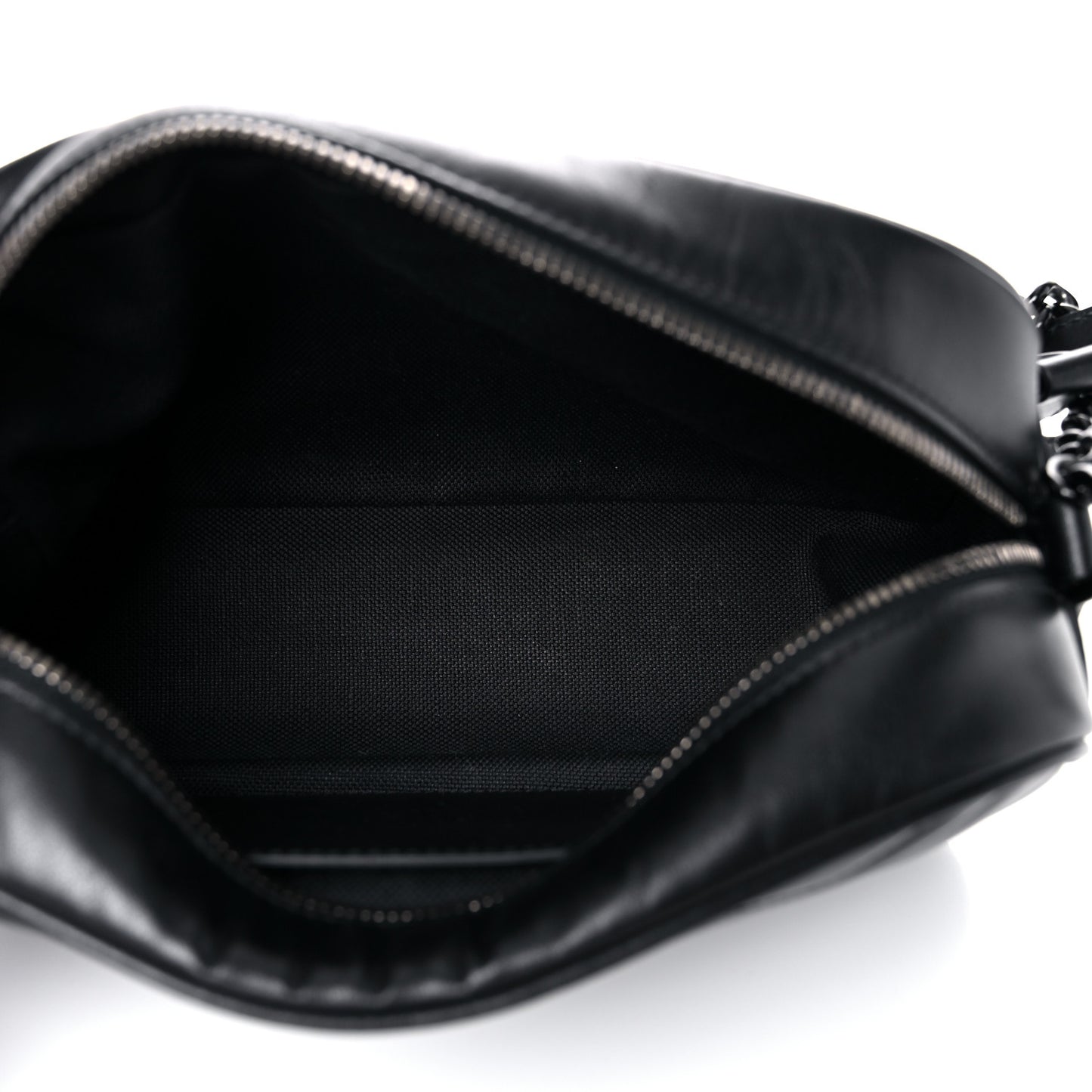 Calfskin Matelasse Monochrome Small GG Marmont Chain Shoulder Bag Black