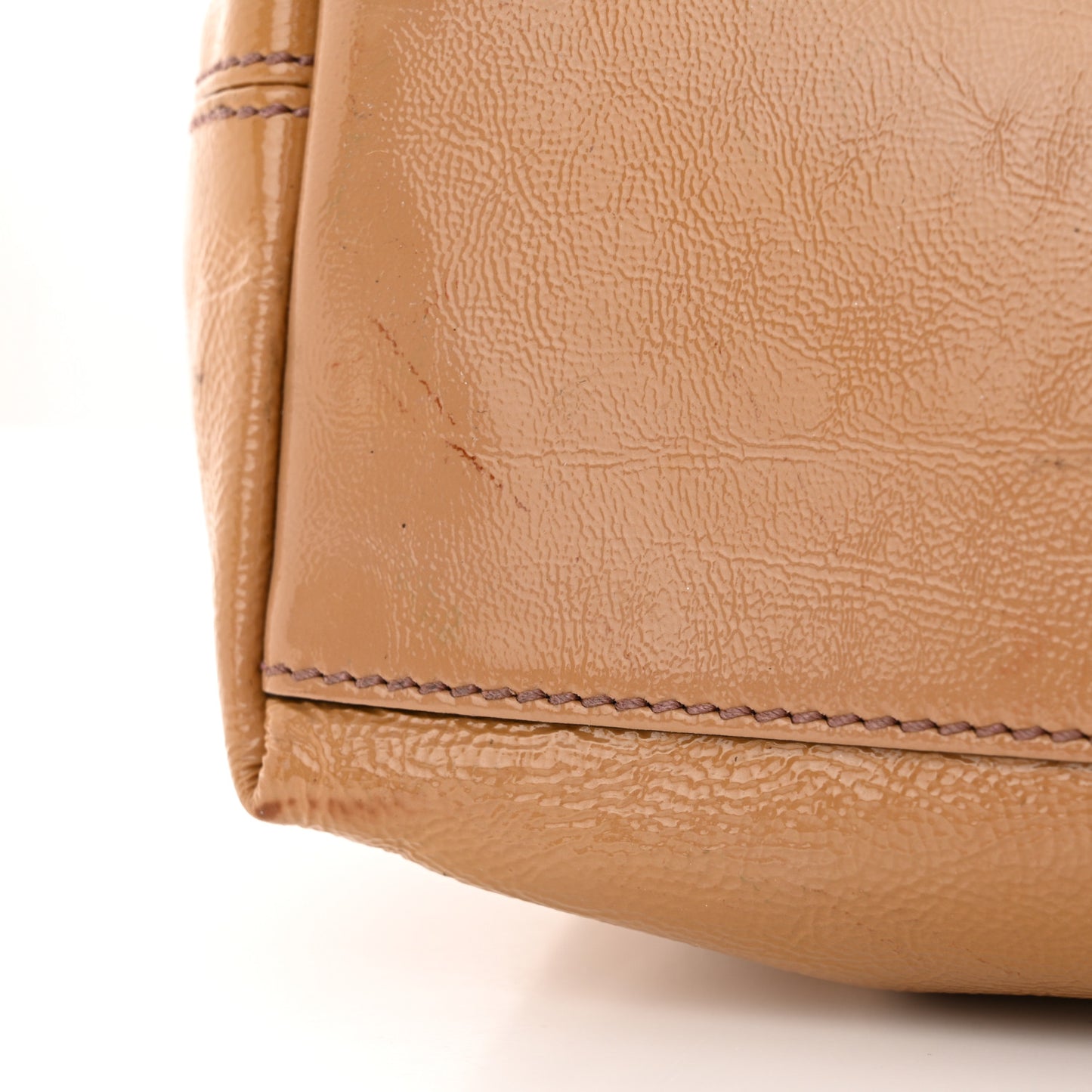 Vernice Naplack Medium Soho Chain Shoulder Bag Dark Cipria