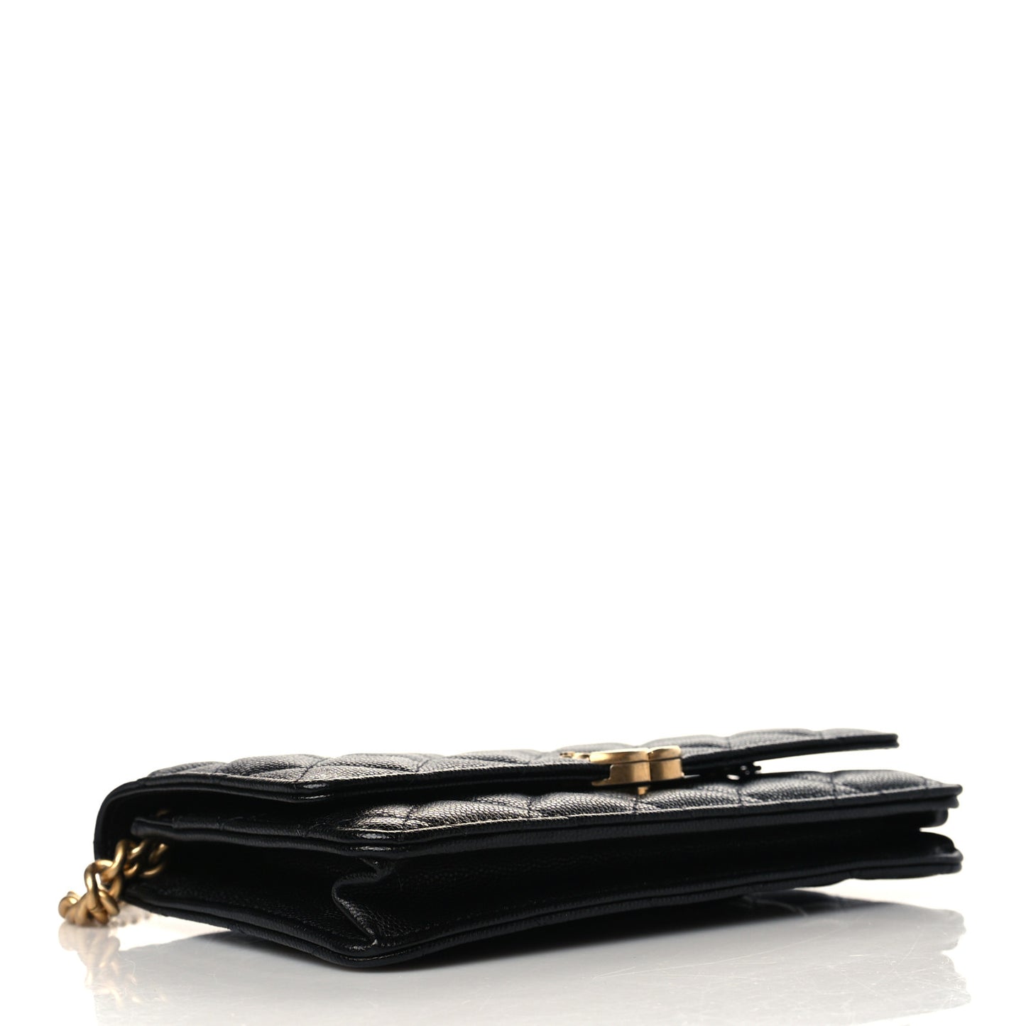 Caviar Quilted Bracelet On Chain Wallet On Chain WOC Black