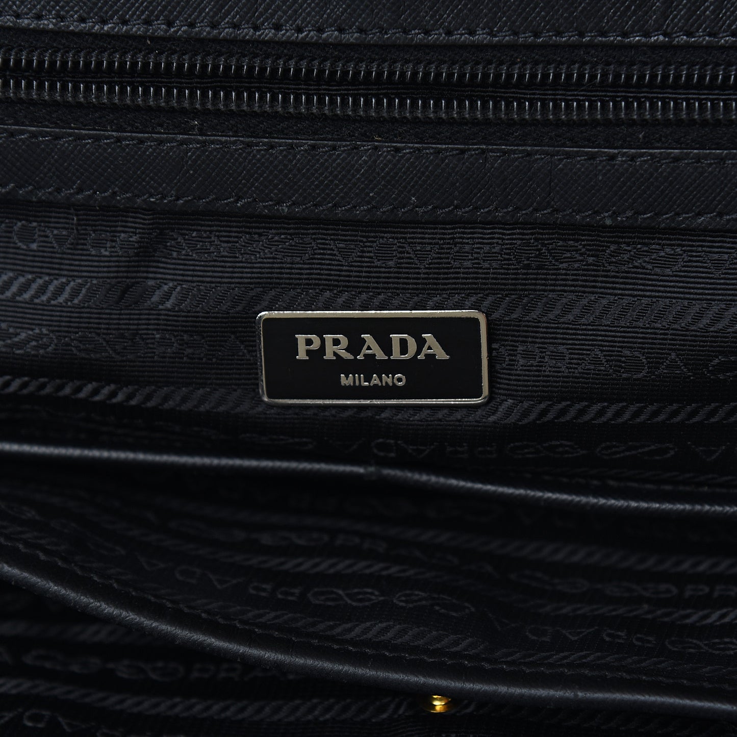 Tessuto Nylon Saffiano Tote Black