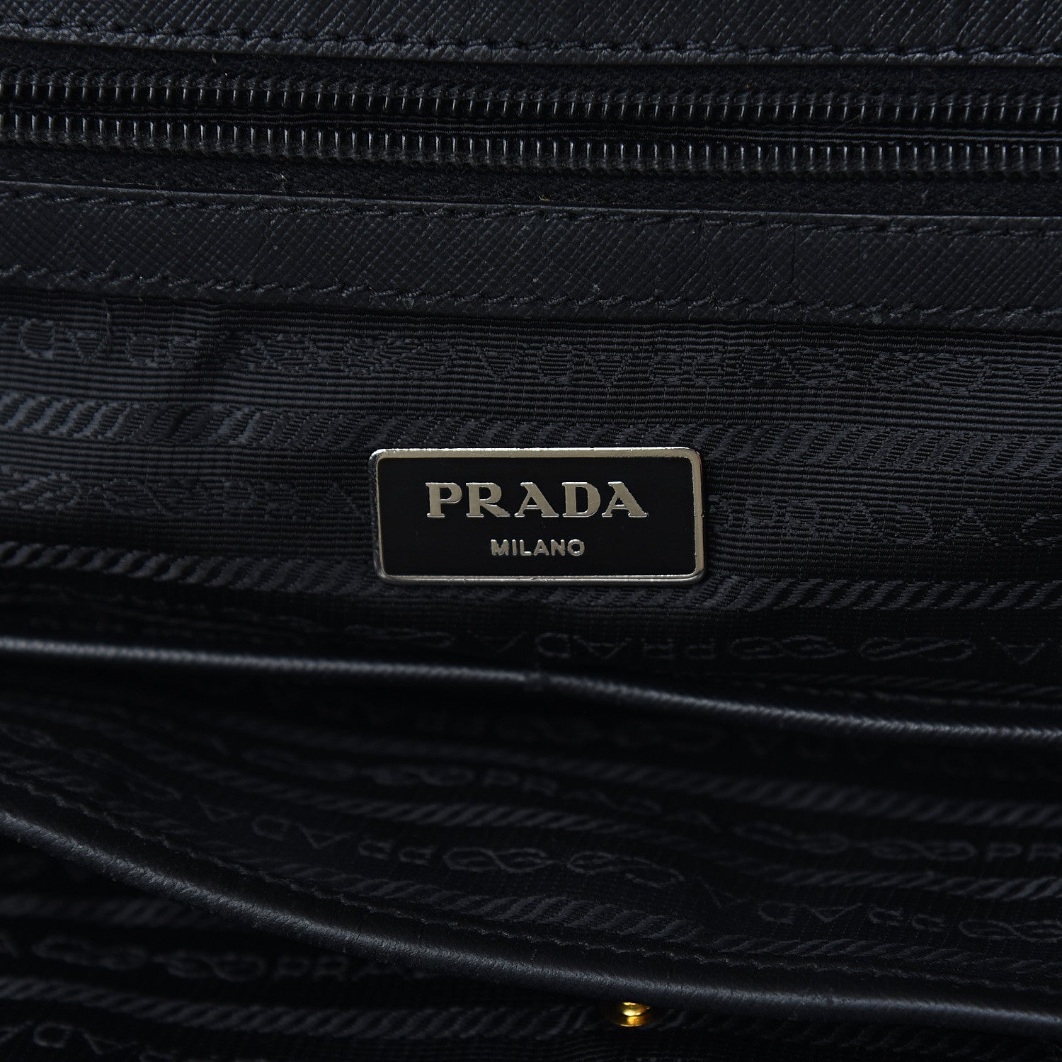 Prada Tessuto Nylon Saffiano Tote Black 5 of 9