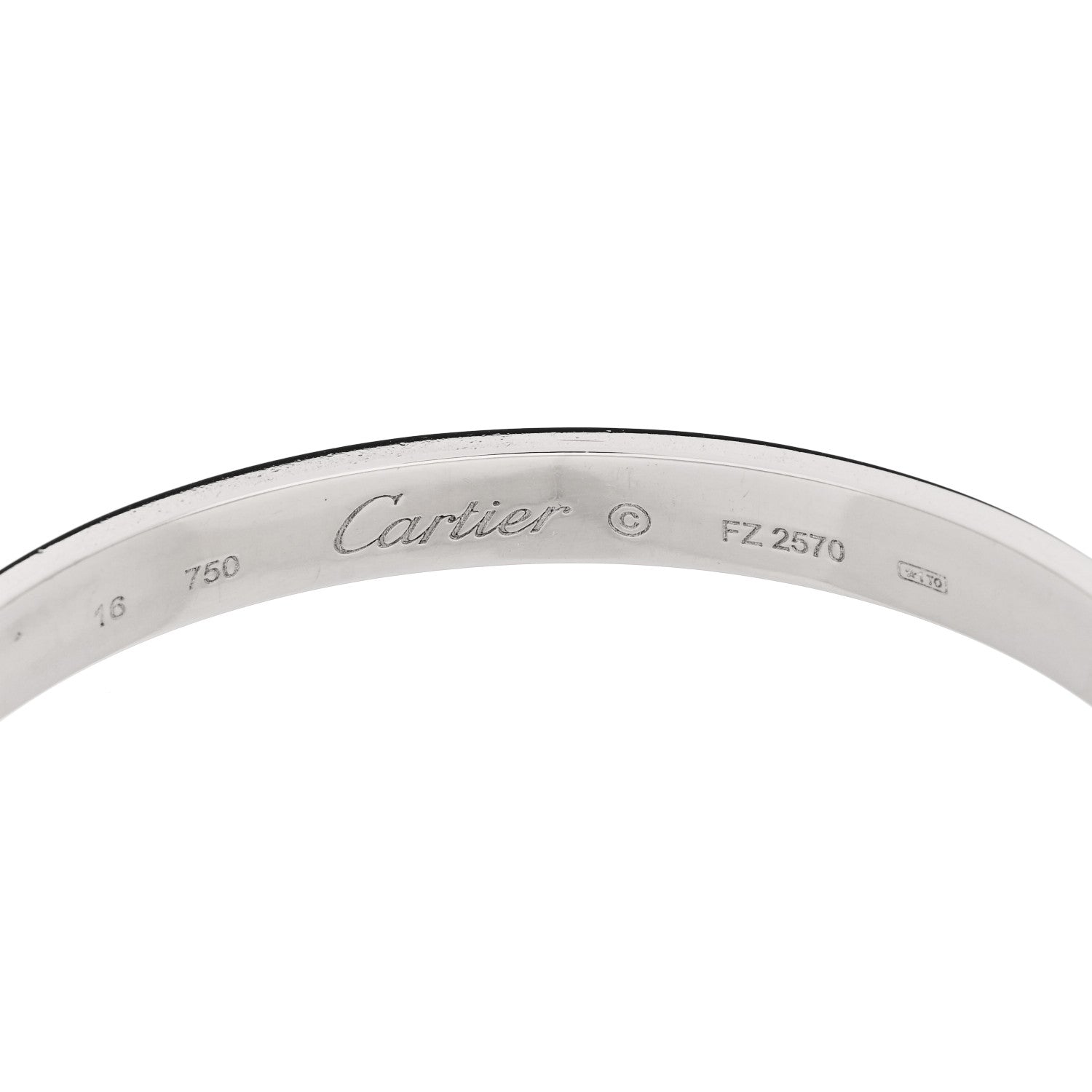 Cartier 18K White Gold LOVE Bracelet 16 5 of 8