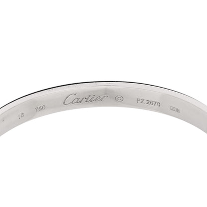 Cartier 18K White Gold LOVE Bracelet 16 5 of 8