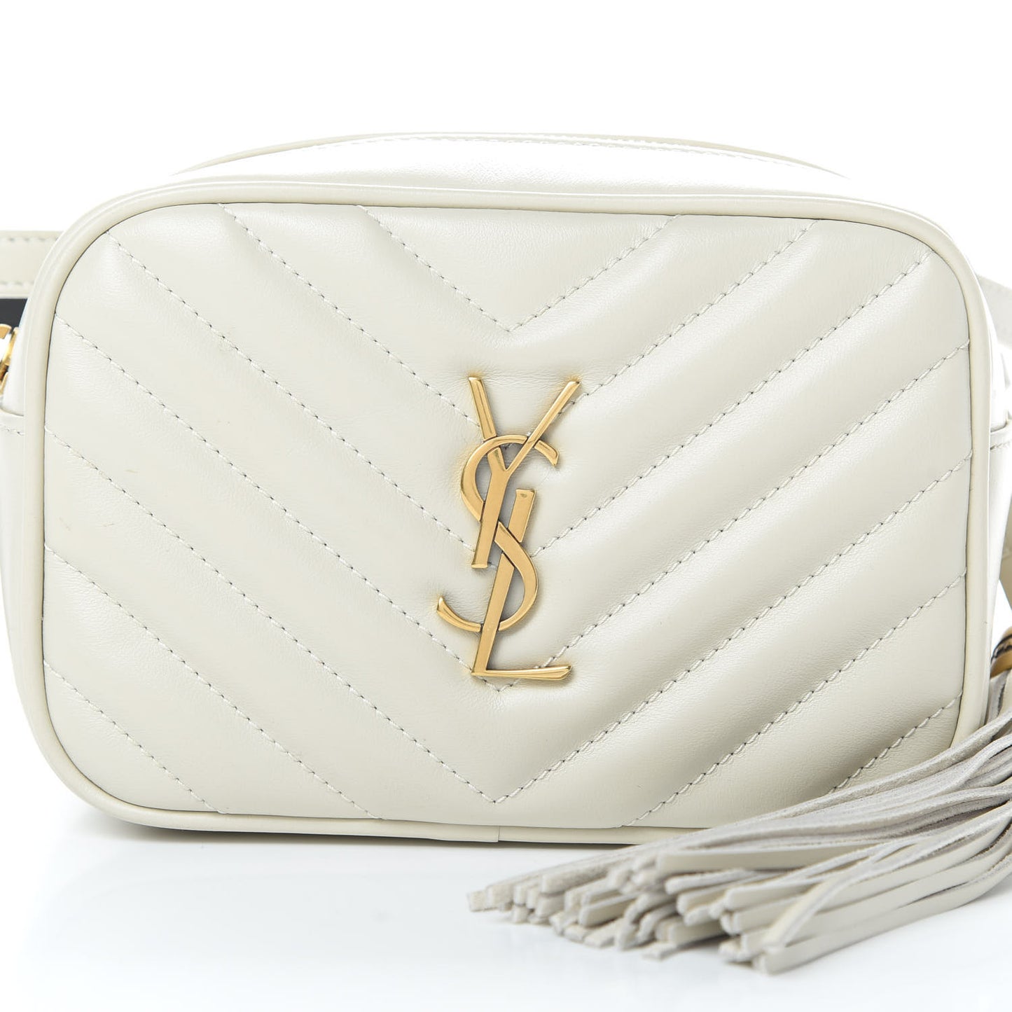 Calfskin Matelasse Monogram Lou Belt Bag Ivory