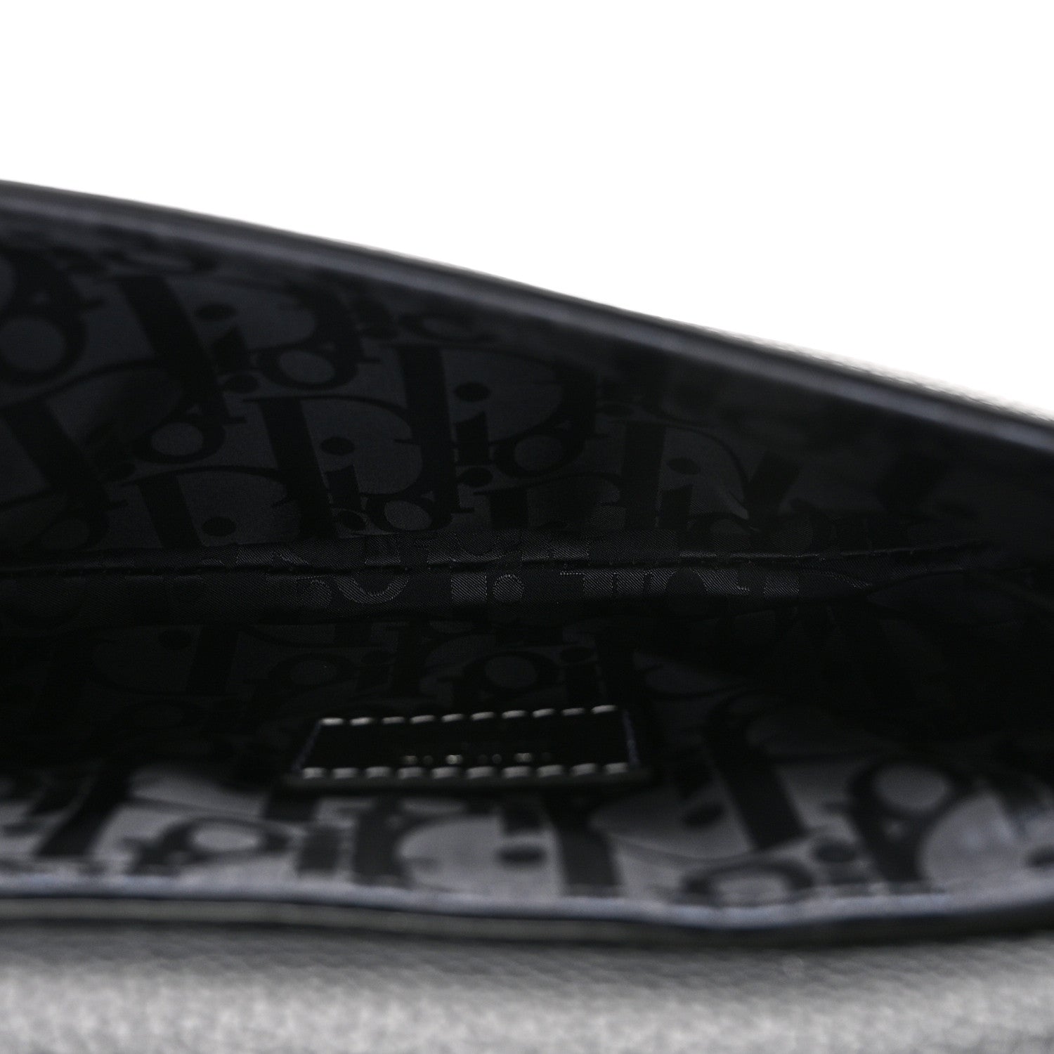 Christian Dior X KAWS Grained Calfskin Saddle Pouch Black 5 of 10