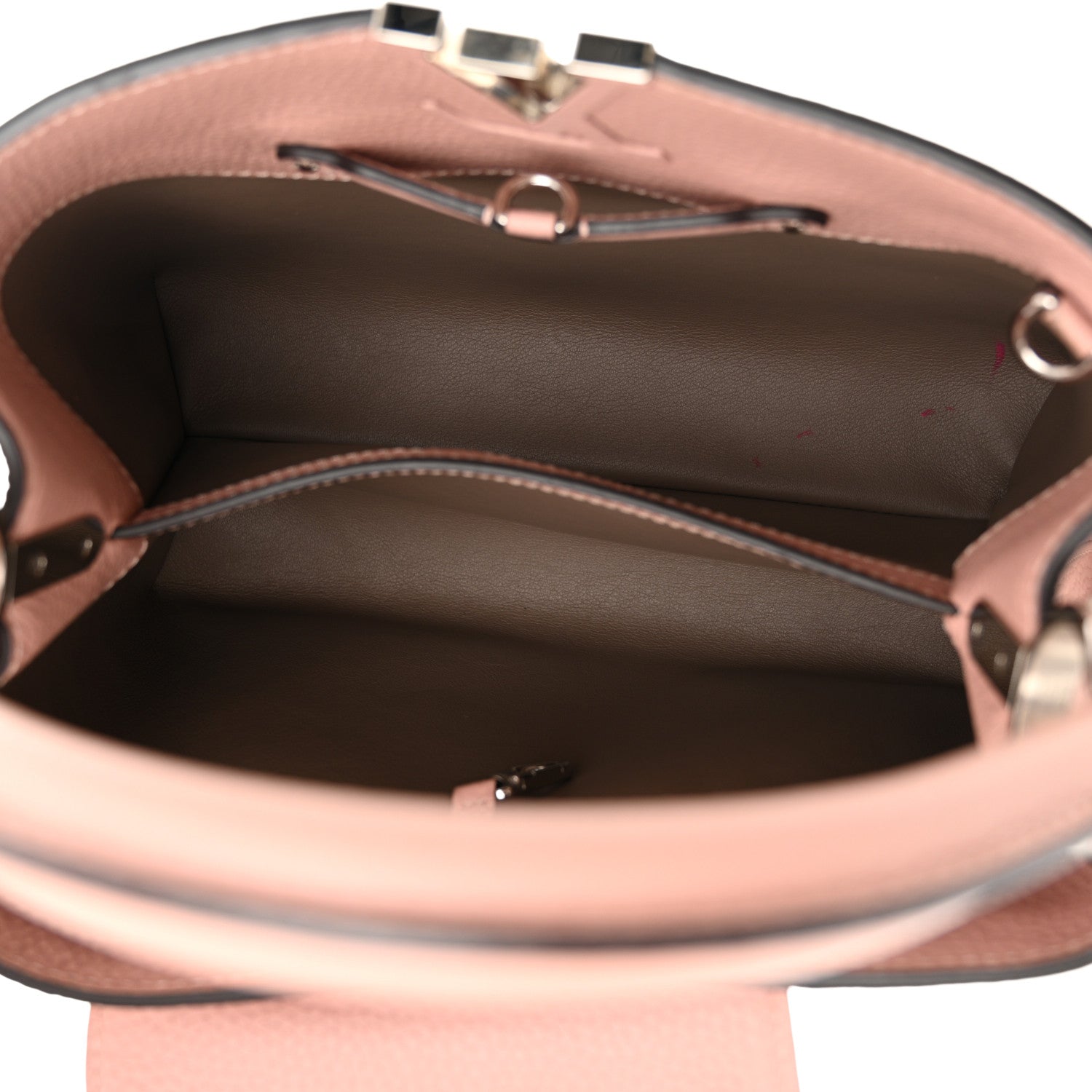 Louis Vuitton Taurillon Capucines PM Magnolia 5 of 10