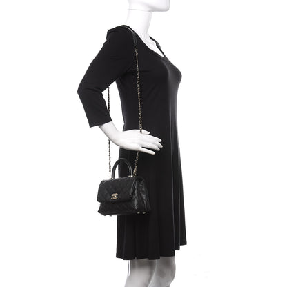 Chanel Caviar Quilted Extra Mini Coco Handle Flap Black 2 of 9