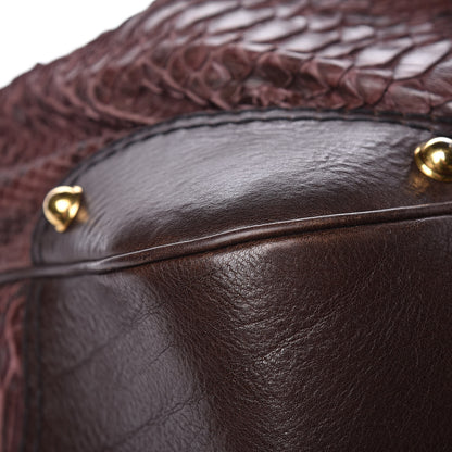 Gucci Python Large Jockey Hobo Brown 12 of 13