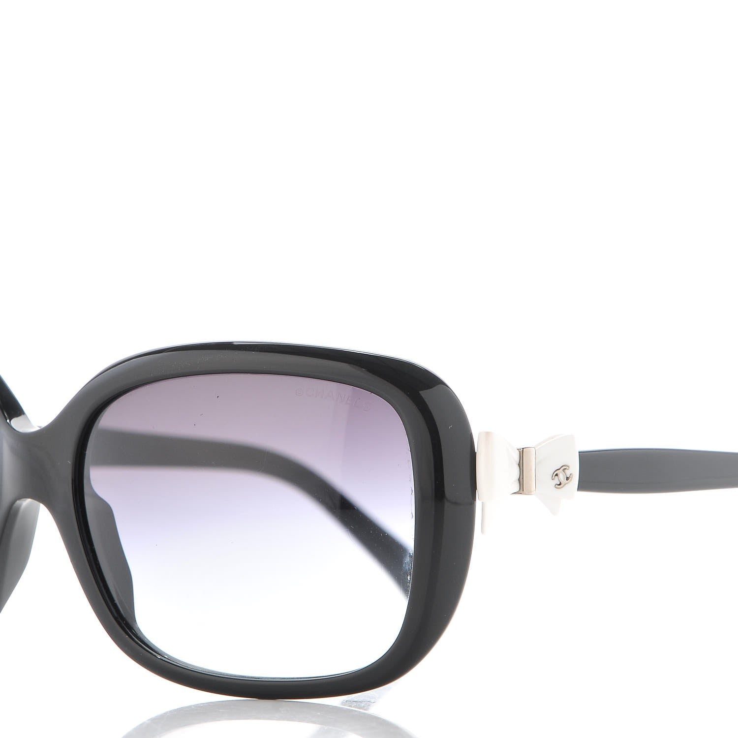 Chanel CC Bow Sunglasses 5171 Black White 8 of 9