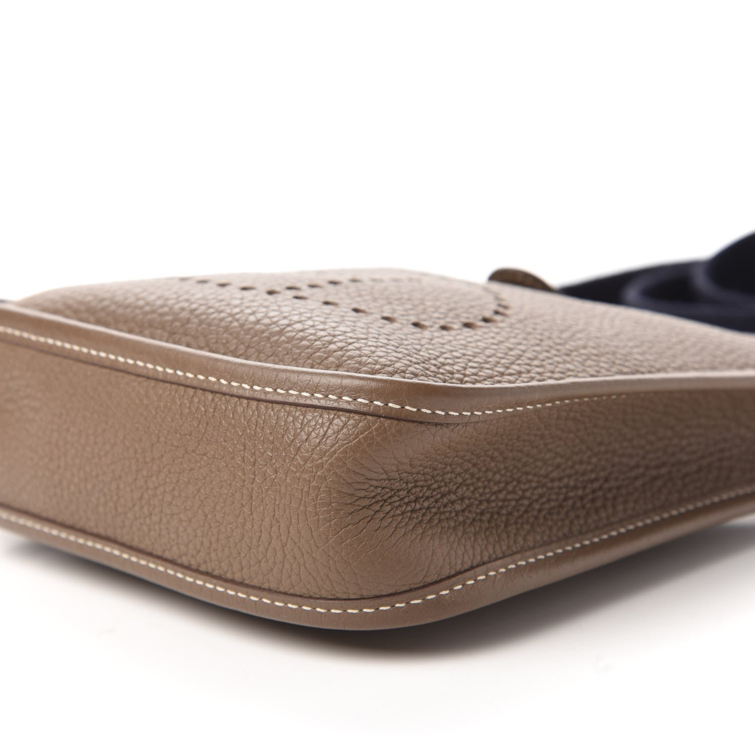 Hermes Taurillon Clemence Amazone Evelyne TPM Etoupe Bleu Indigo 7 of 9