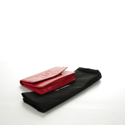 Chanel Caviar Timeless CC Wallet On Chain WOC Red 4 of 11