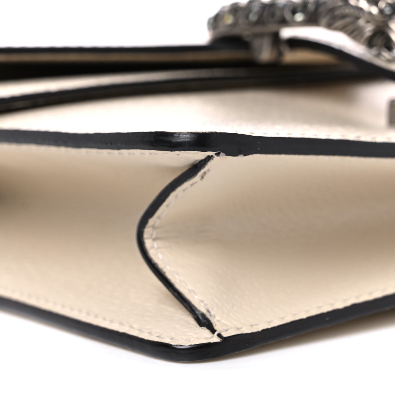 Gucci Textured Calfskin Crystal Mini Dionysus Shoulder Bag Mystic White 9 of 16