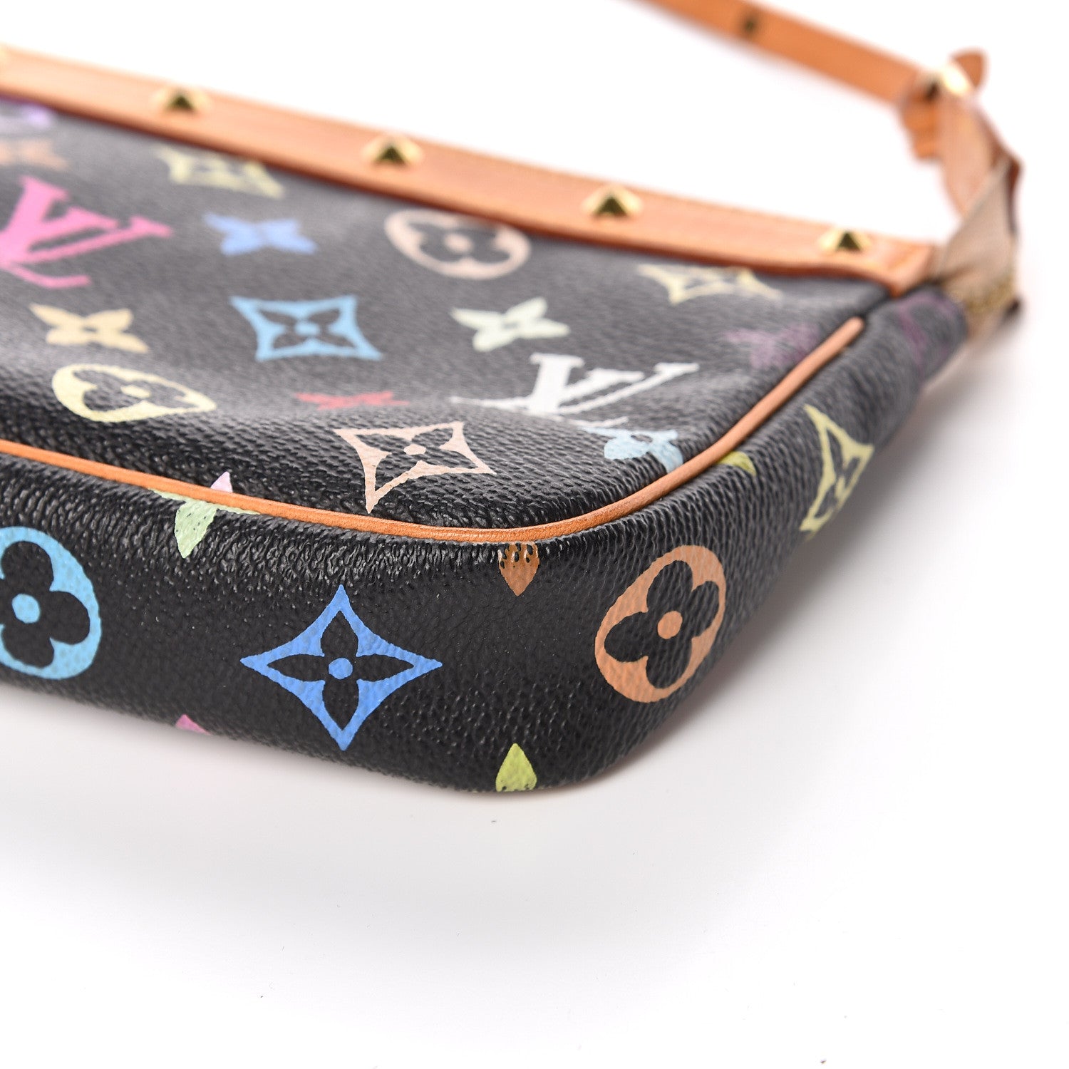 Louis Vuitton Monogram Multicolor Pochette Accessories Black 10 of 11