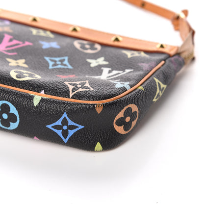 Louis Vuitton Monogram Multicolor Pochette Accessories Black 10 of 11