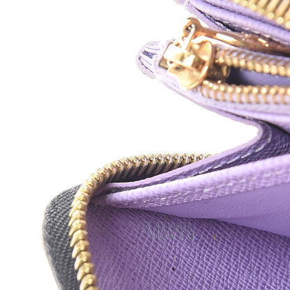 Louis Vuitton Monogram Multicolor Zippy Wallet Black Violet 7 of 10