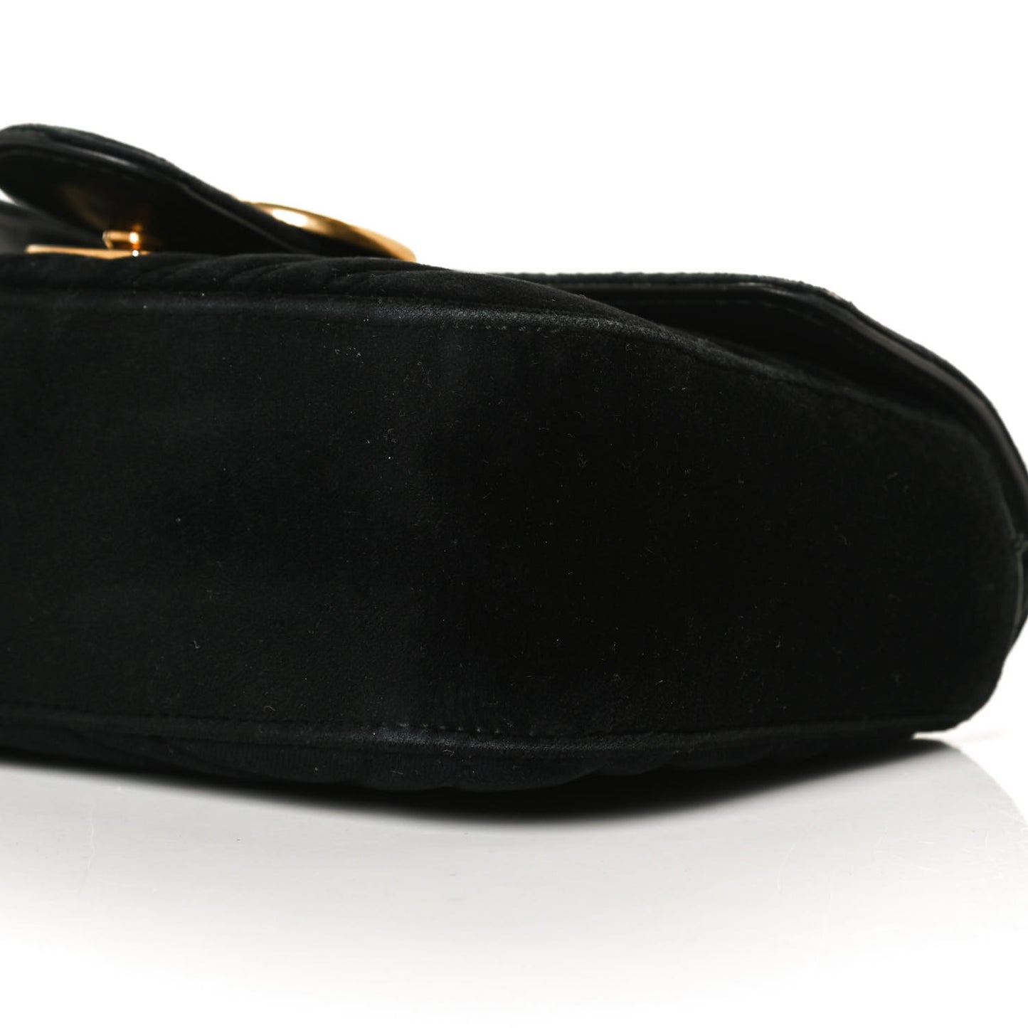 Velvet Matelasse Mini GG Marmont Shoulder Bag Black