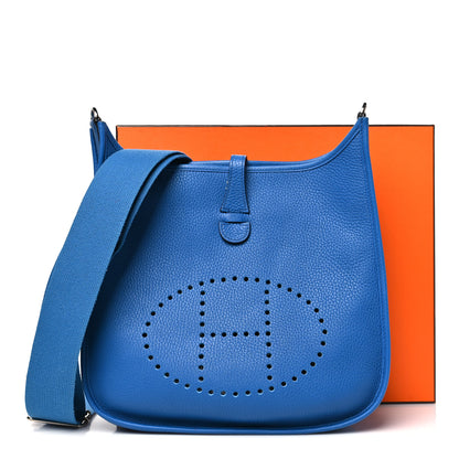 Hermes Taurillon Clemence EVELYNE III PM Mykonos 11 of 11