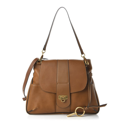 Chloe Grained Lambskin Medium Lexa Shoulder Bag Mustard Brown 1 of 10