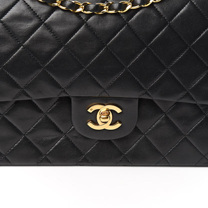 Chanel Lambskin Quilted Medium Double Flap Black 13 of 13