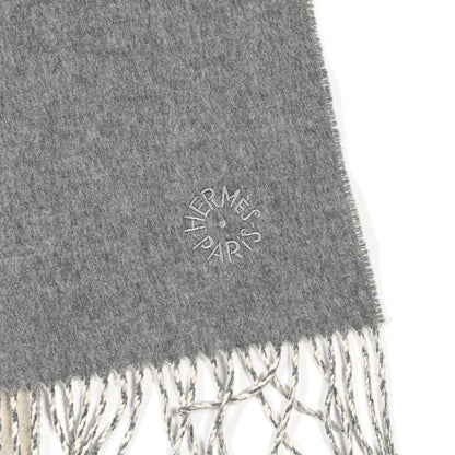 Hermes Cashmere Fringe Muffler Gris Chine 3 of 7